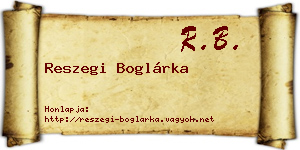 Reszegi Boglárka névjegykártya