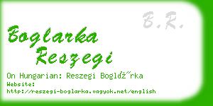 boglarka reszegi business card